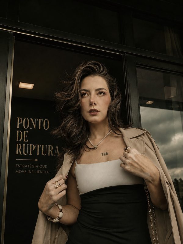 Kath Zaparoli diante da porta Ponto de Ruptura
